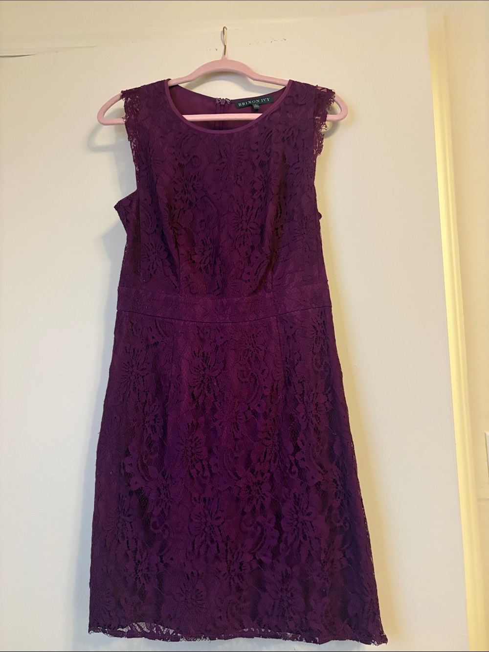 Brixon Ivy Purple Lace Sheath Dress